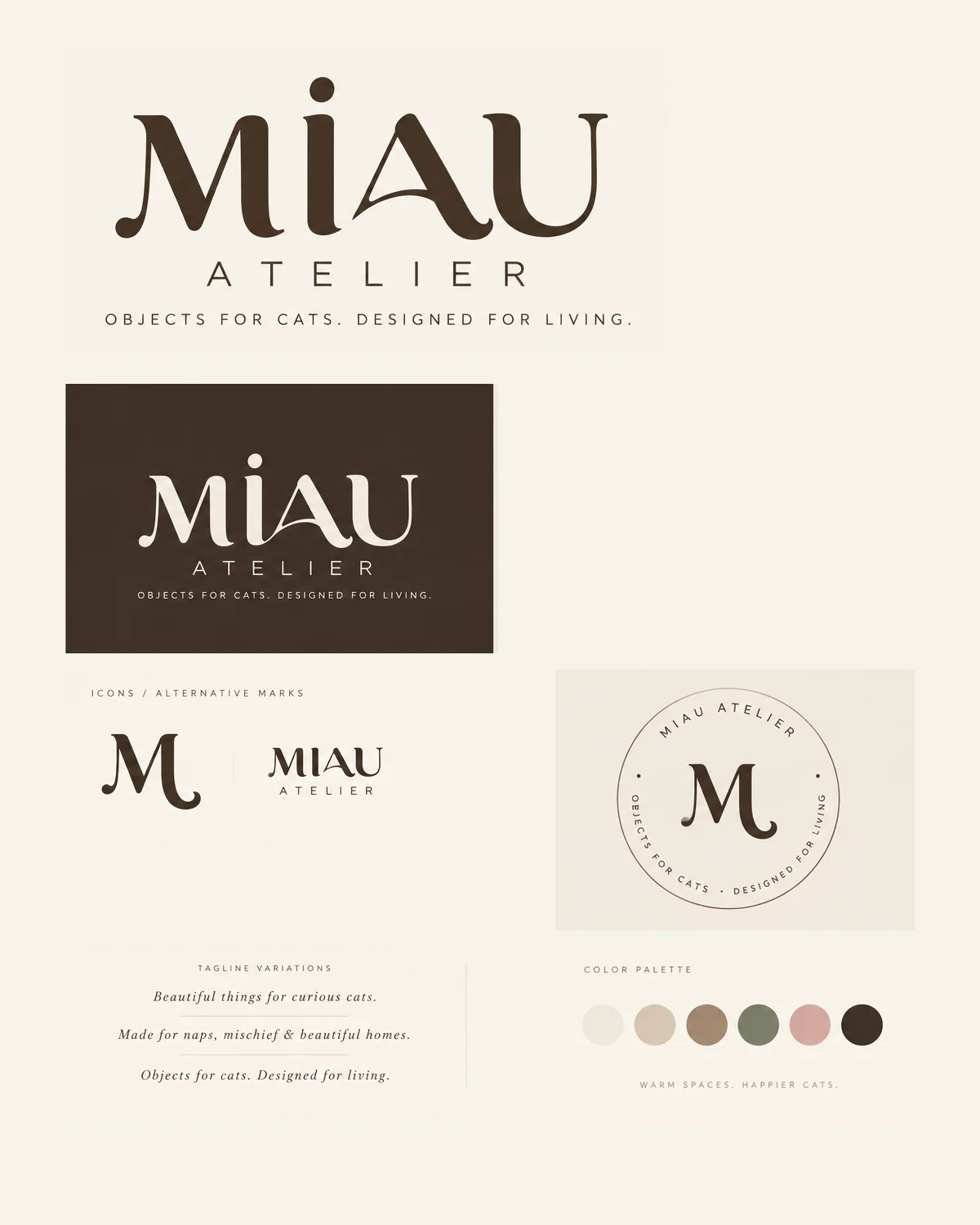 Miau Atelier brand board